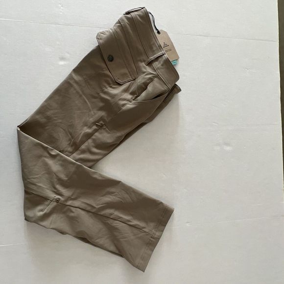 PrAna Women Sz 2 Inseam 30” Halle Pants Khaki Beige Hiking Roll Up Leg $89 - Picture 14 of 16